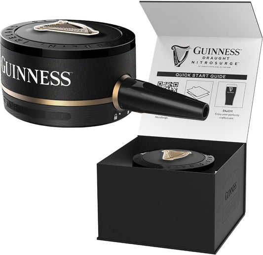 Guinness Draught Nitrosurge Device, Stout Beer, Perfect Pub Pour at Home, Rich Smooth Head & Sweetness of Malt Balanced with Hops, Cans Sold Separately, Device Only